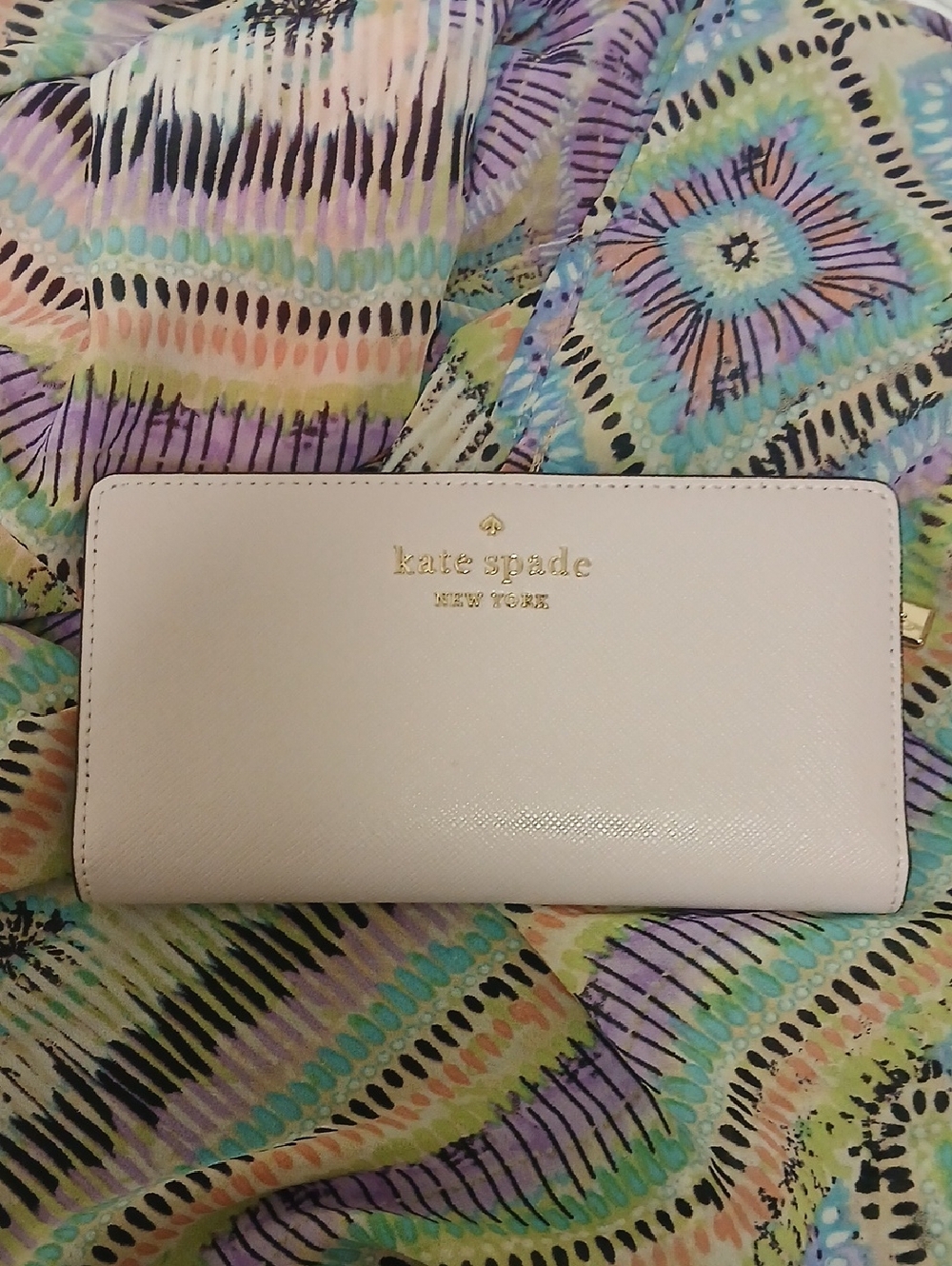 Kate Spade Staci Large Slim Bifold Wallet Pink Saffiano Leather ID Window NWT - Picture 4 of 15